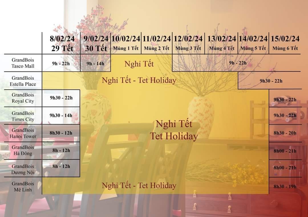 Lịch Nghỉ Tết Nguyên Đán Giáp Thìn 2024